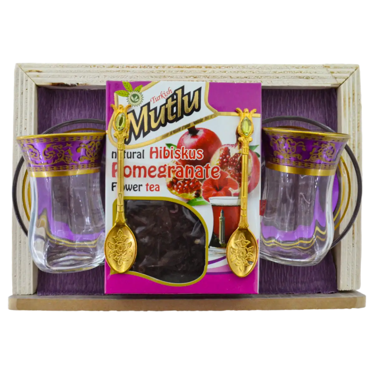 50 GR ÇAY SETİ HİBİSKUS TEPSİLİ
