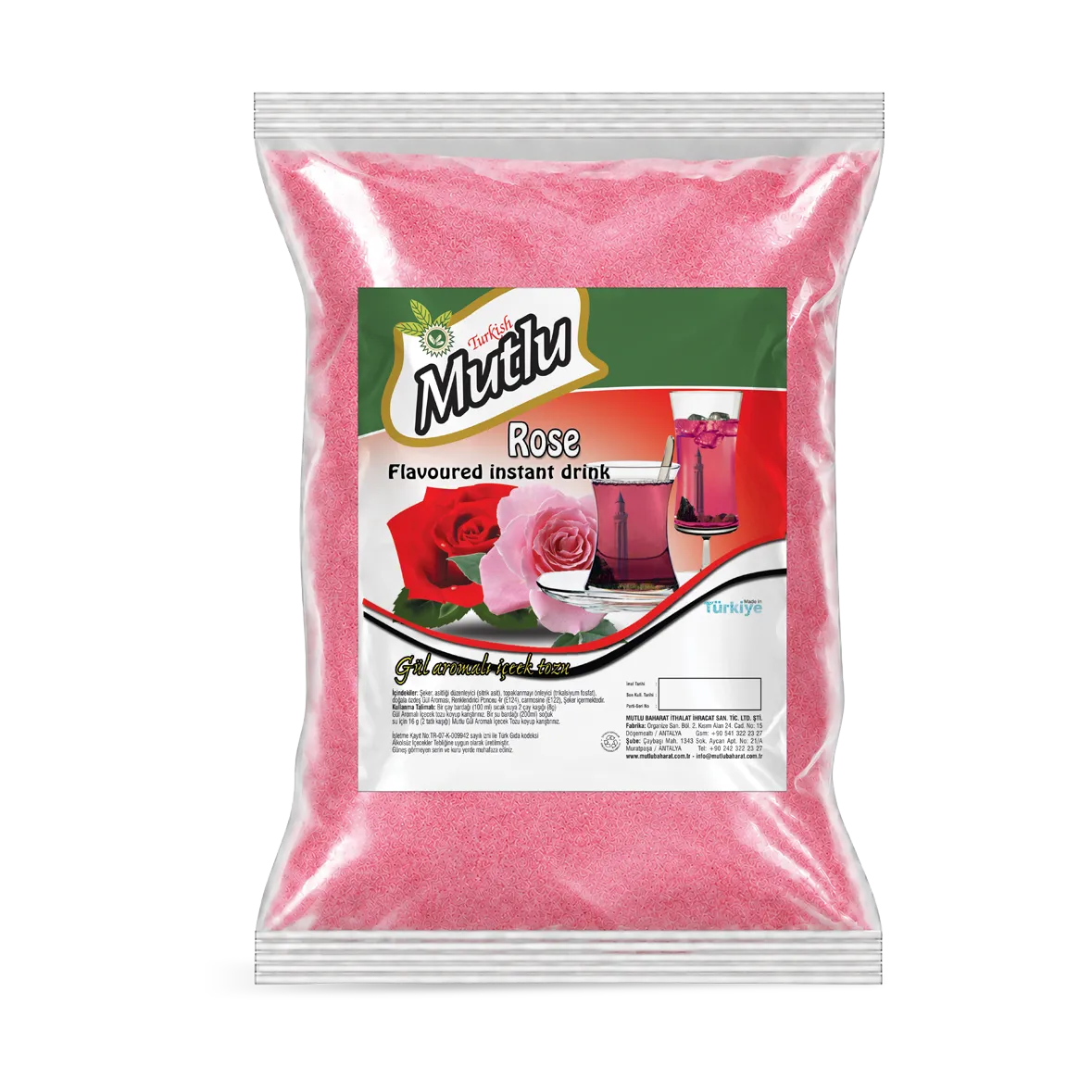 Gül Aromalı İçecek Tozu
