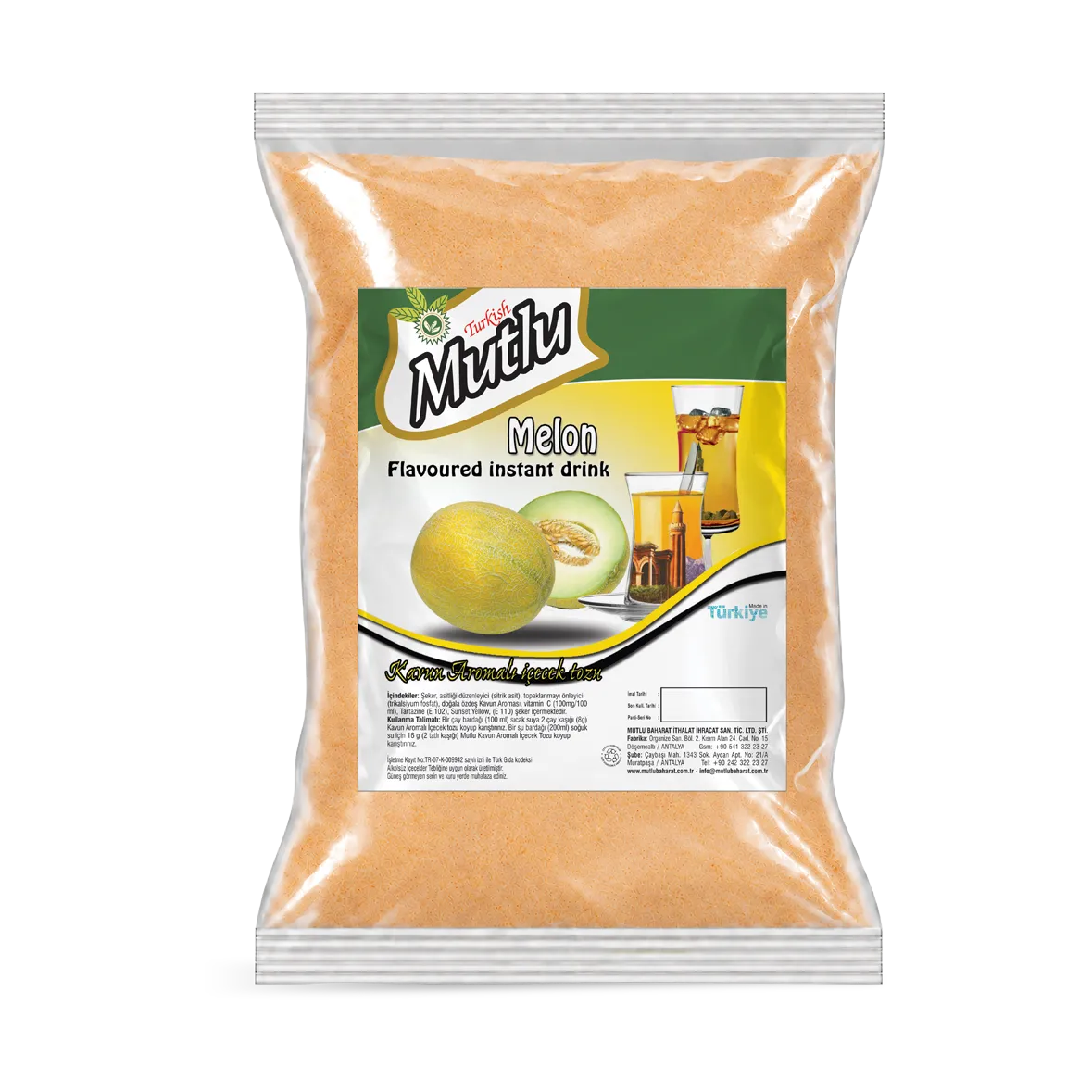 Kavun Aromalı İçecek Tozu