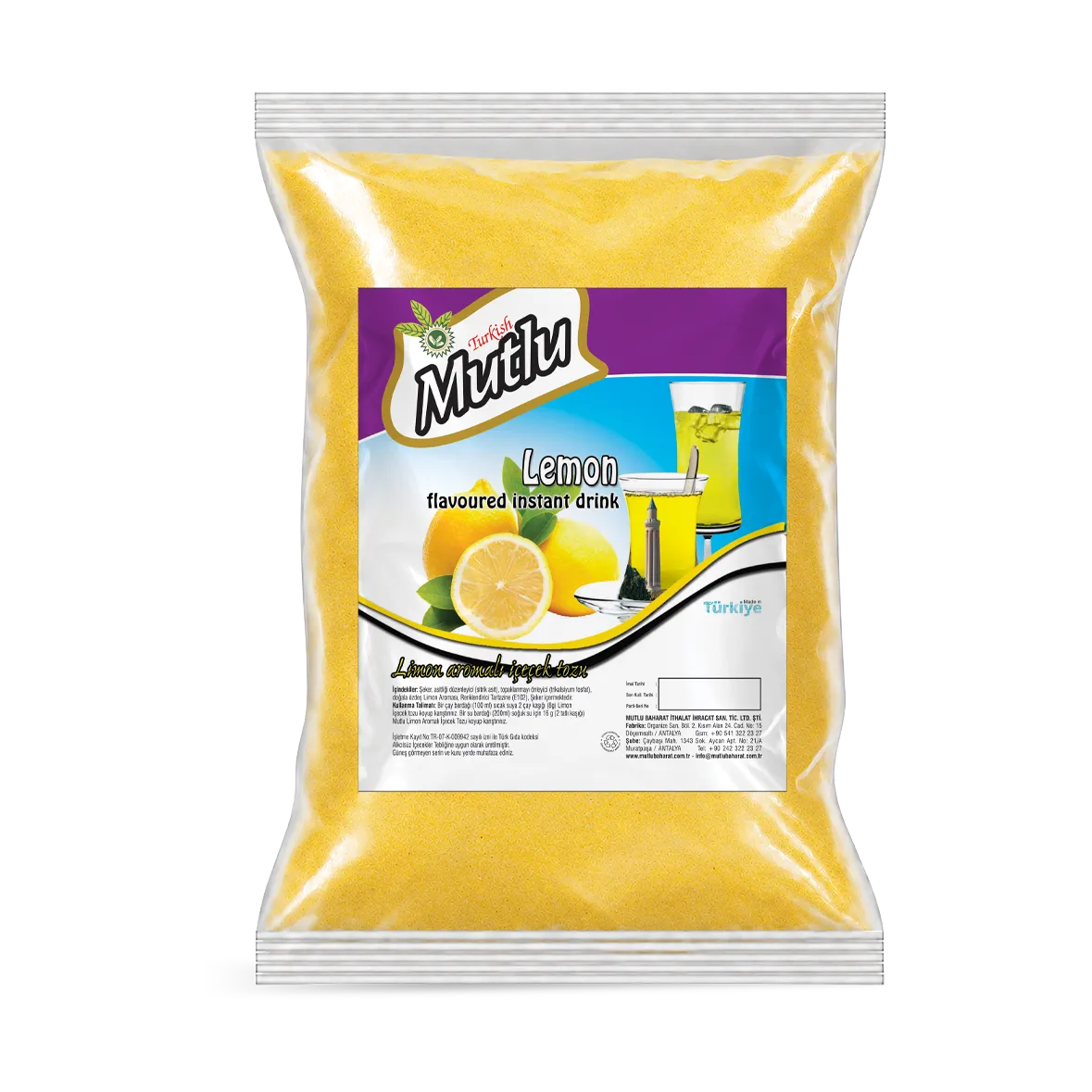 Limon Aromalı İçecek Tozu