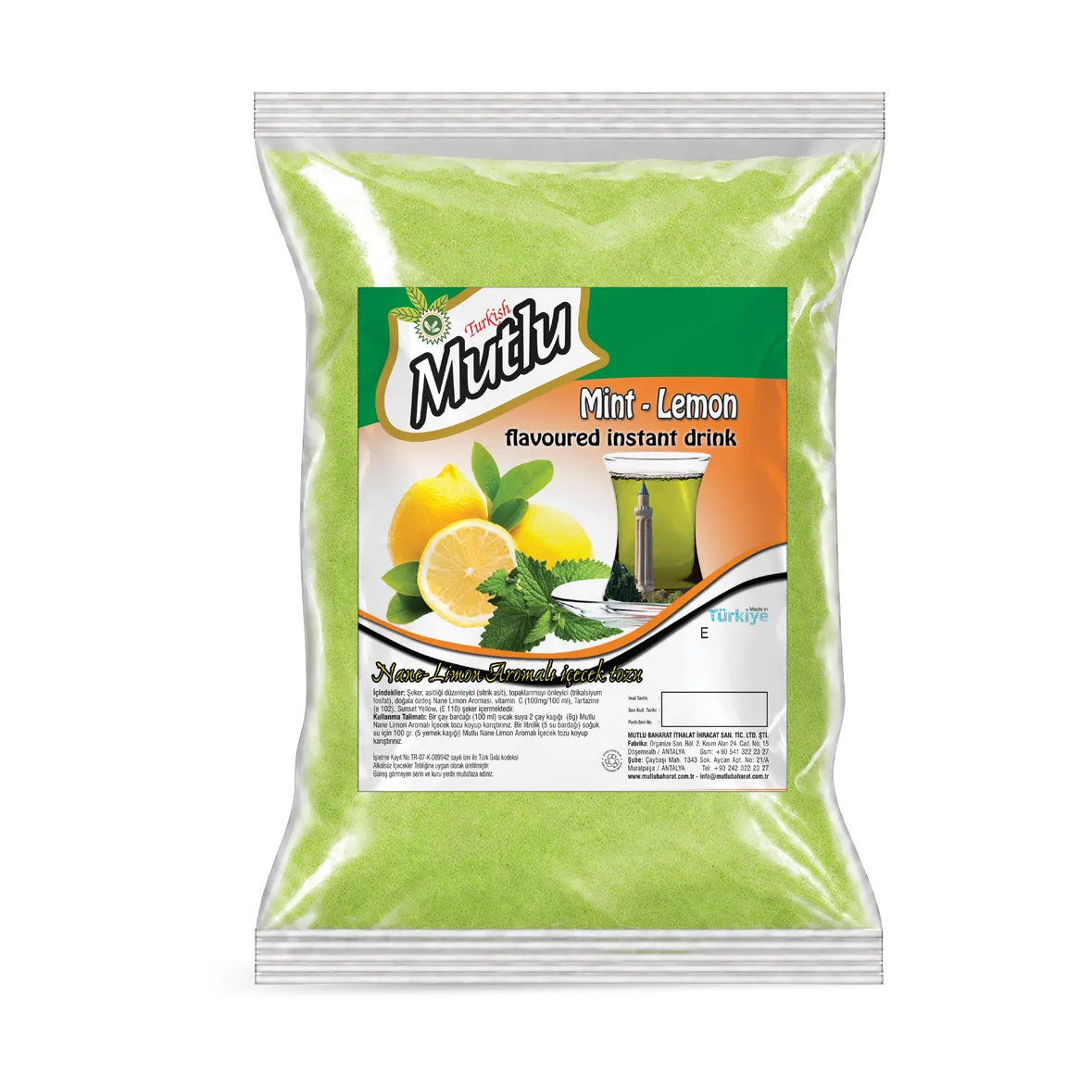 Nane Limon Aromalı İçecek Tozu